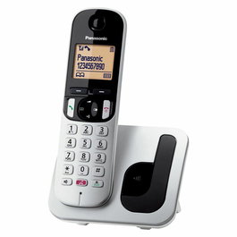 Panasonic KX-TGC250SPS Teléfono Inalámbrico DECT 6.0 con Contestador Automático, Plata