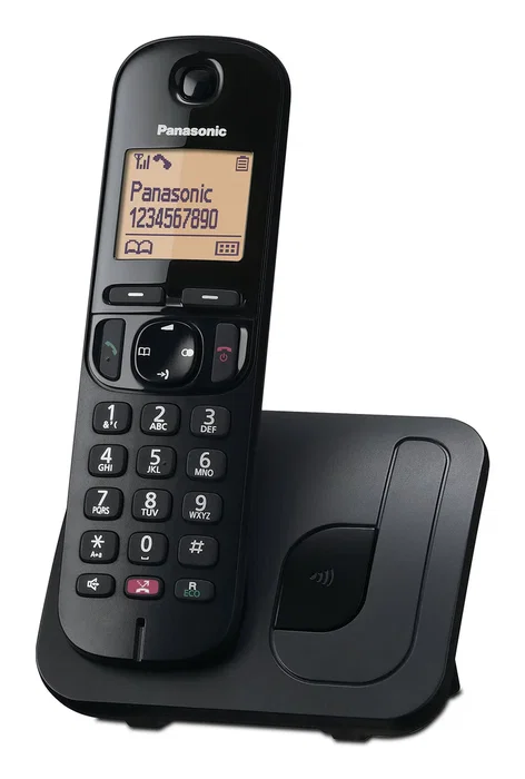 Panasonic KX-TGC250SPB Teléfono DECT Inalámbrico con Bloqueo de Llamadas, Altavoz/Manos Libres, Identificador de Llamadas y Pantalla LCD 1.6" - Negro, Ideal para Ancianos