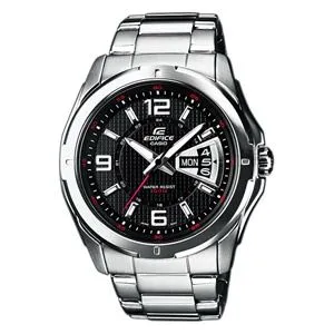 Casio EF-129D-1AVEF Reloj para Hombre de Acero con Esfera Negra, Analógico, 10 ATM