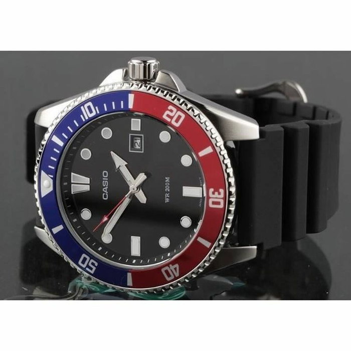 Casio Reloj Hombre Negro de Acero con Resistencia al Agua 20 Bares
