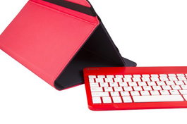 Funda Tablet Silver Ht Universal 9 -11 Con Teclado Bluetooth Gripcase Rojo
