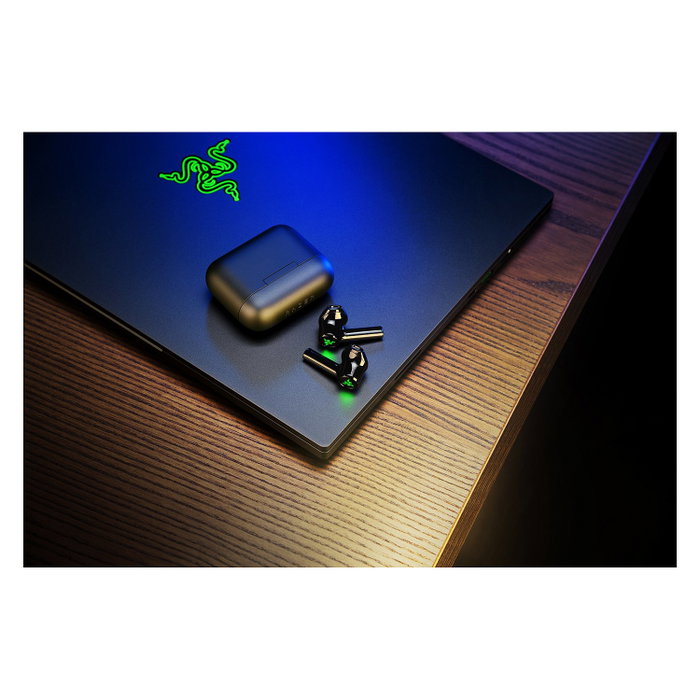 Razer Hammerhead True Wireless X Auriculares Inalámbricos Intraurales Bluetooth 5.2, Negro/Verde, Carga, 28h, Control Táctil