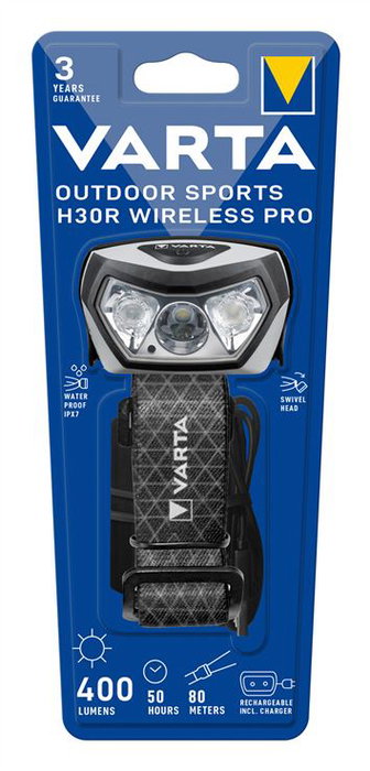 Varta Linterna Frontal Deportiva Outdoor H30R Wireless Pro 18650101401 VARTA 18650101401