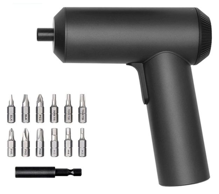 Xiaomi Mi Cordless Screwdriver Gris con 12 Puntas de Precisión