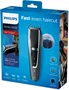 Philips HC5650/15 Cortadora de Pelo Series 5000 Recargable con Tecnología DualCut y Trim-n-Flow Pro, 28 Posiciones, 100% Lavable, Batería Litio 90 Min, Negro/Plata