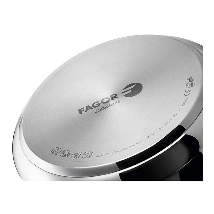 Fagor Olla Clásica Bombeada 6L Inoxidable 18/10 Ø23,5x17cm