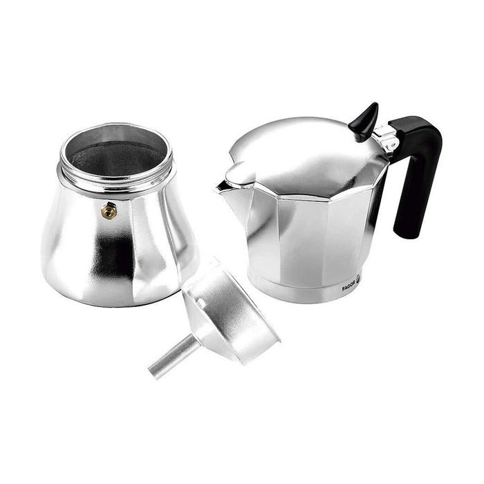 Fagor Cafetera Cupy 9 Tazas Aluminio para Inducción y Todo Tipo de Fuegos Cromado Fagor Cafetera Cupy 9 Tazas Aluminio para Inducción y Todo Tipo de Fuegos Cromado