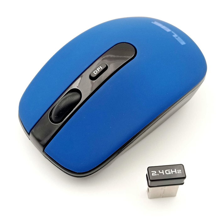 Elbe RT-110 Ratón Inalámbrico Azul con Batería Recargable
