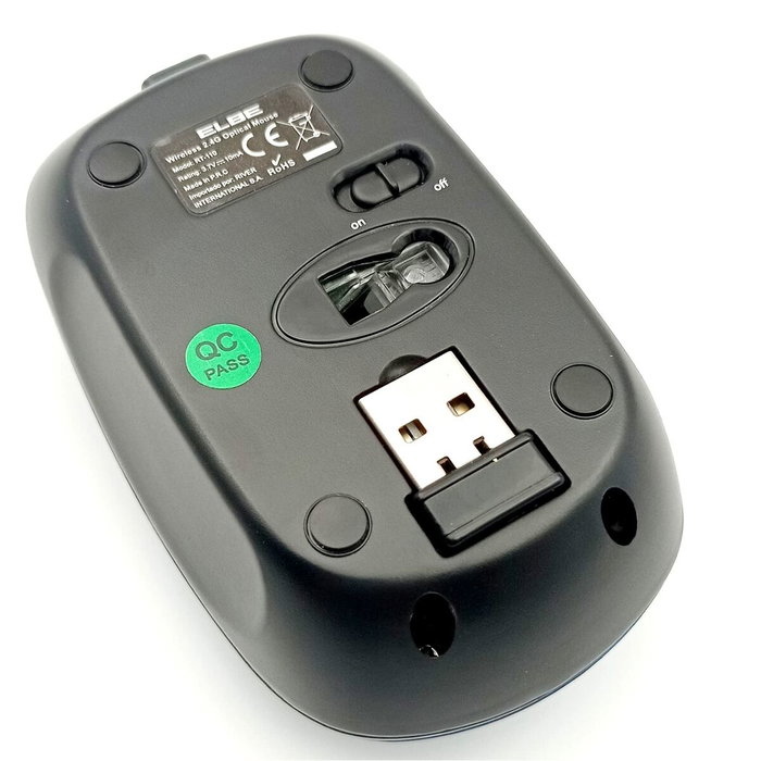 Elbe RT-110 Ratón Inalámbrico Azul con Batería Recargable