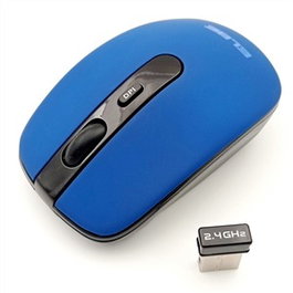 Elbe Ratón Inalámbrico RT-110 Azul con Batería Recargable, 800-1600 DPI, Plug & Play