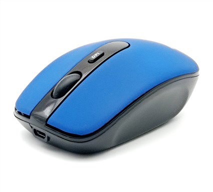 Elbe Ratón Inalámbrico RT-110 Azul con Batería Recargable, 800-1600 DPI, Plug & Play