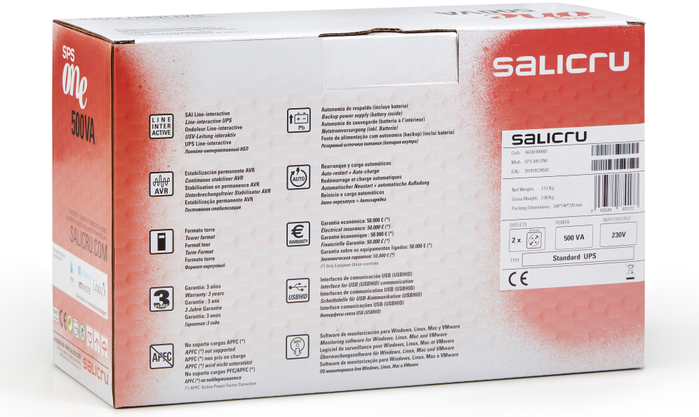 Salicru SPS 900 ONE 900VA/480W Torre Salicru SPS 900 ONE 900VA/480W Torre