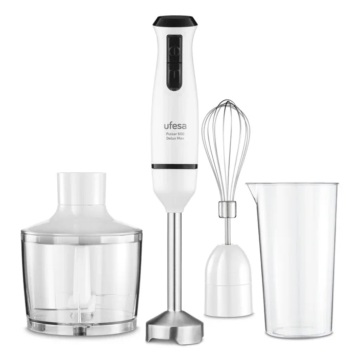 Batidora de mano ufesa 70105523 pulsar 600 deluxe max 600ml 600w blanco / negro Batidora de mano ufesa 70105523 pulsar 600 deluxe max 600ml 600w blanco / negro