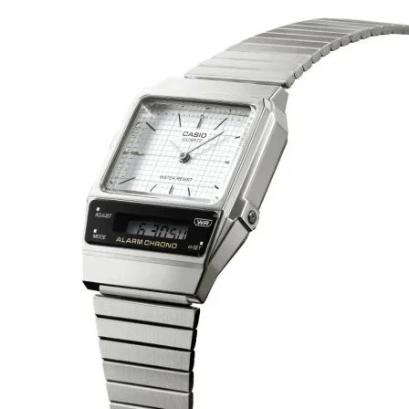Reloj Unisex Casio VINTAGE EDGY COLLECTION Plateado (Ø 40 mm) (Ø 32 mm)