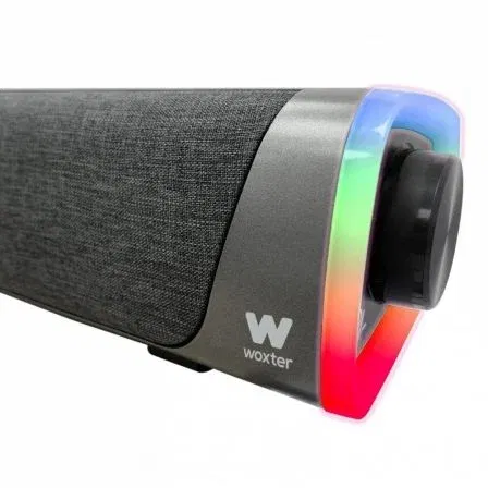 Woxter Barra de Sonido Big Bass 320 RGB 20W 2.0 con Conexión Jack 3.5mm para TV, PC y Consolas
