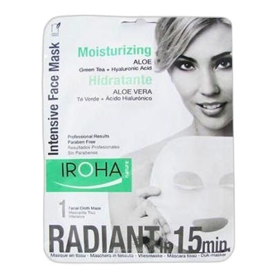Iroha Nature Tissue Mask Hidratante con Aloe Vera, Té Verde y Ácido Hialurónico