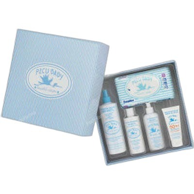 Picu Baby Caja Rayas Azul NEW Set de Regalo Infantil 5 Piezas: Colonia, Toallitas, Leche Corporal, Bálsamo Culete y Cuento Picu Baby Caja Rayas Azul NEW Set de Regalo Infantil 5 Piezas: Colonia, Toallitas, Leche Corporal, Bálsamo Culete y Cuento