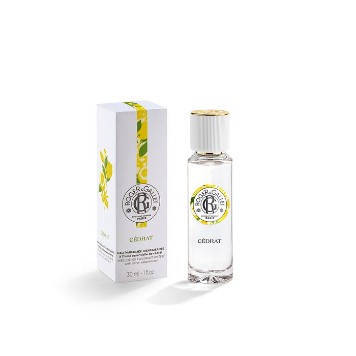 Roger & Gallet Cédrat Agua de Bienestar 30 ml, Perfume Vaporizador Unisex, Fragancia Floral Energizante