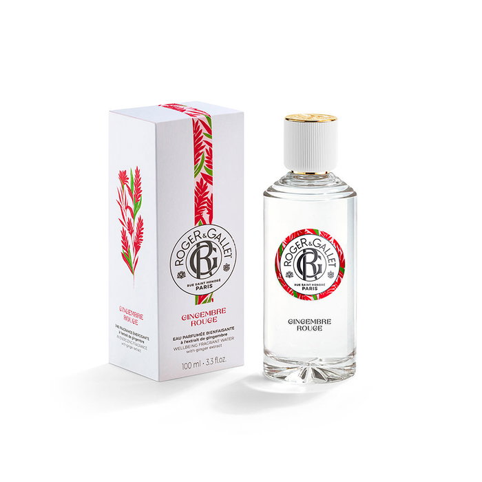 Roger & Gallet Gingembre Rouge Eau de Toilette - Colonia agua perfumada bienestar unisex, 100 ml