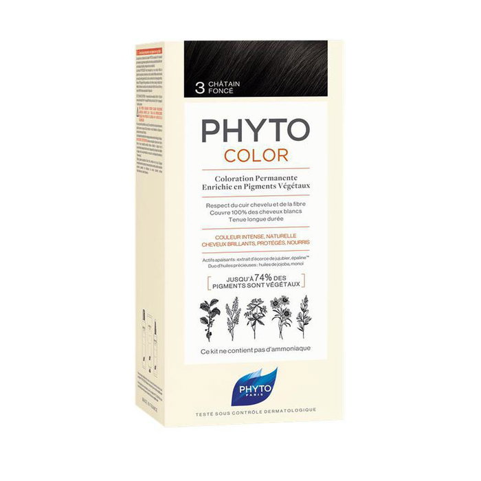 Phyto Phytocolor 3-castaño oscuro 4 u Phyto Phytocolor 3-castaño oscuro 4 u