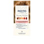 Phyto PhytoColor #8 Rubio Claro - Tinte Permanente para el Cabello Sin Amoniaco, 4 Unidades - Cobertura 100% Canas, con Pigmentos Vegetales