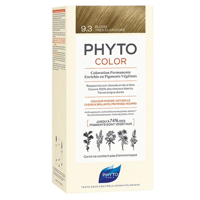Phyto PHYTOCOLOR 9.3 rubio dorado muy claro (4 unidades)