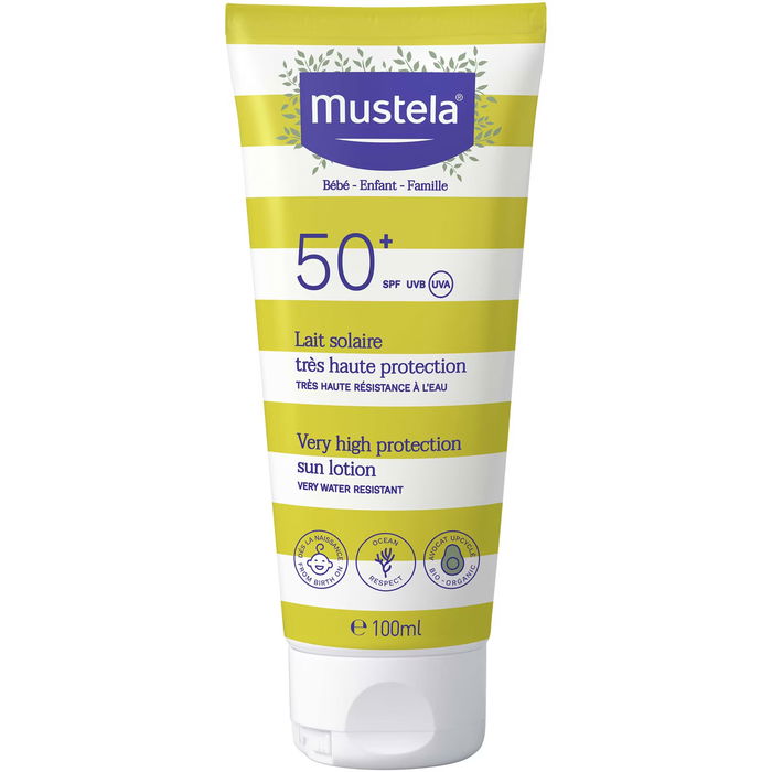 Mustela Leche Solar Muy Alta Protección SPF50+ para Bebé y Niño, 100 ml Mustela Leche Solar Muy Alta Protección SPF50+ para Bebé y Niño, 100 ml