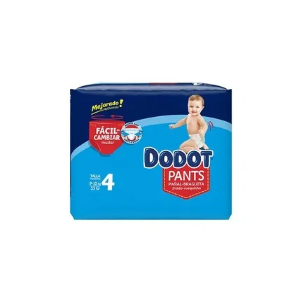 Dodot Pants pañal-braguita talla 4, 9-15 kg, 33 u