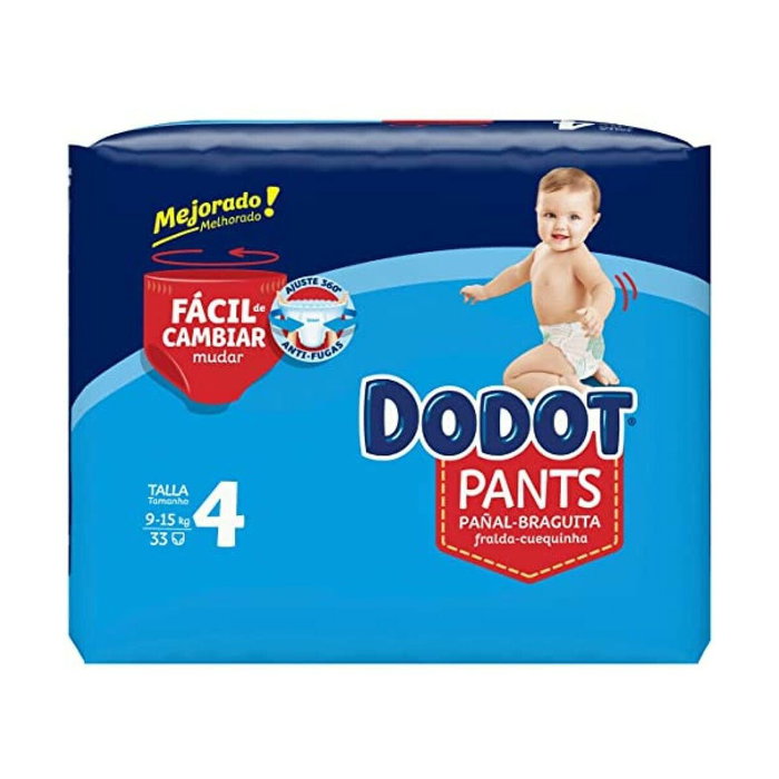 Dodot Pants Pañal-Braguita Talla 4 (9-15 kg) 33 Unidades