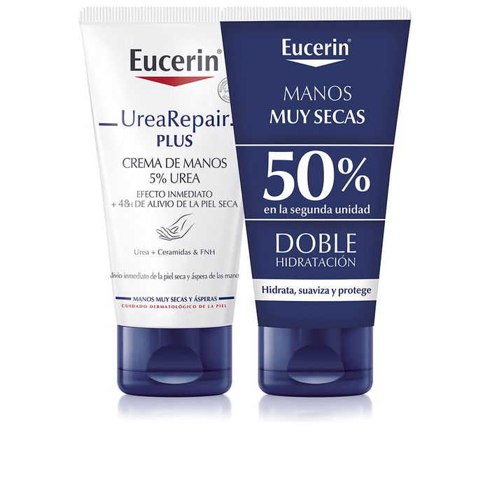 Eucerin Urearepair Plus Crema de Manos con 5% Urea, Hidratante para Piel Seca, 2x75 ml Eucerin Urearepair Plus Crema de Manos con 5% Urea, Hidratante para Piel Seca, 2x75 ml