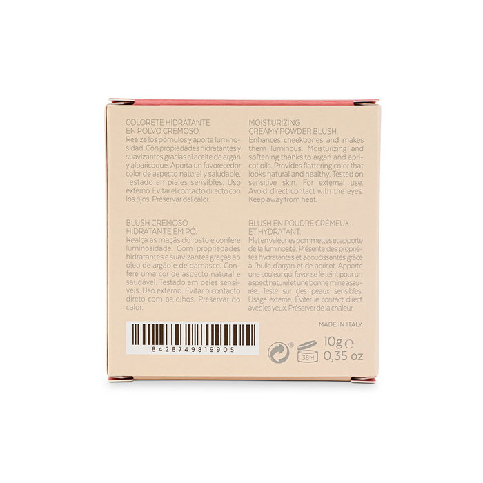 Sensilis VELVET [blush] colorete #01 10 gr, Colorete Hidratante en Polvo Cremoso, Tono Natural, Sin Parabenos, 10g