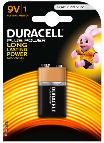 Duracell Plus Power 9V MN1604/6LR61 Alcalina (1 unidad) Duracell Plus Power 9V MN1604/6LR61 Alcalina (1 unidad)