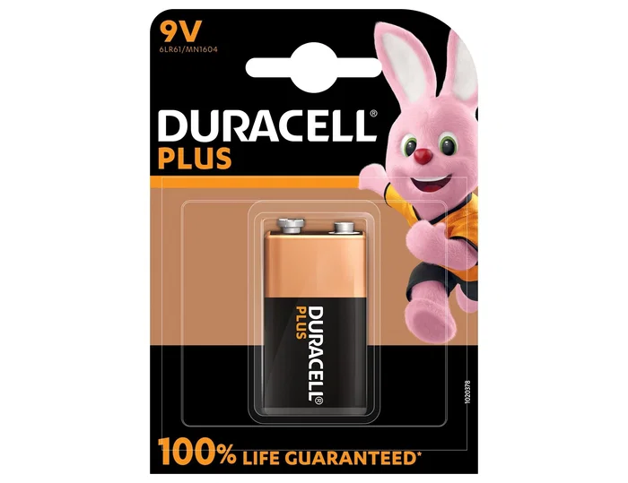 Duracell Plus MN1604 Pila Alcalina 9V Duracell Plus MN1604 Pila Alcalina 9V