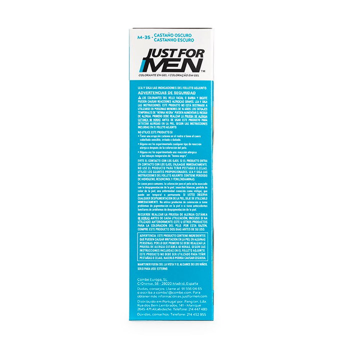 Just For Men Colorante en gel bigote, barba y patillas castaño oscuro