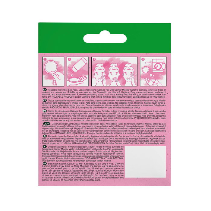 Garnier SKINACTIVE Discos desmaquillantes suaves lavables 3 u