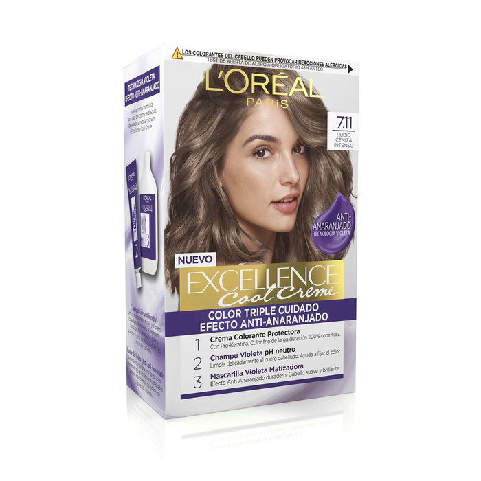 L'Oréal Paris Excellence Cool 7,11-rubio ceniza intenso, 192 ml