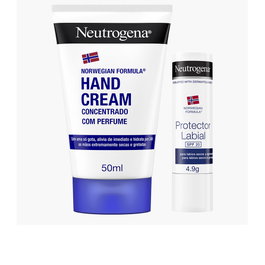 Neutrogena Set de Crema de Manos Concentrada 50 ml y Protector Labial SPF 20