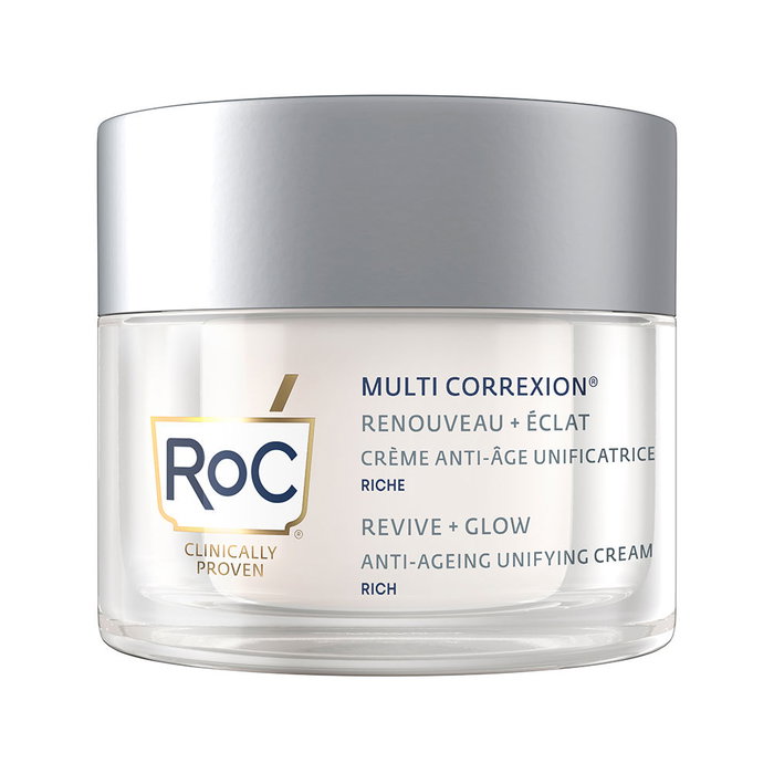 Roc REVIVE + GLOW Crema Unificadora Antiarrugas y Antiedad, Tratamiento Facial Hidratante con Vitamina C y Hexyl-R, 50 ml Roc REVIVE + GLOW Crema Unificadora Antiarrugas y Antiedad, Tratamiento Facial Hidratante con Vitamina C y Hexyl-R, 50 ml