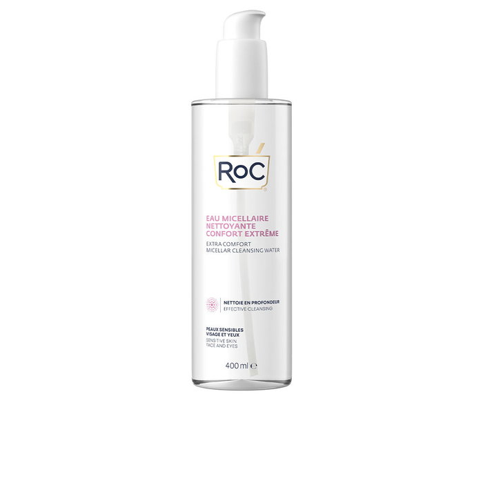 Roc Agua Micelar Extra Confort para Piel Sensible, Limpiadora Rostro y Ojos, 400 ml Roc Agua Micelar Extra Confort para Piel Sensible, Limpiadora Rostro y Ojos, 400 ml