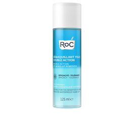 ROC Desmaquillante de Ojos Bifásico Doble Acción para Maquillaje Resistente - Oftalmológicamente Probado para Pieles Sensibles - 125 ml