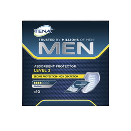 Tena Lady Protector Absorbente Tena Men Level 2 para Incontinencia Moderada Hombre 10 Unidades
