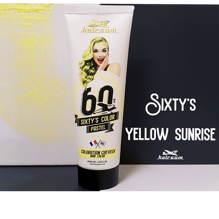 Hairgum SIXTY'S COLOR hair color #yellow sunrise 60 ml Tinte Semipermanente