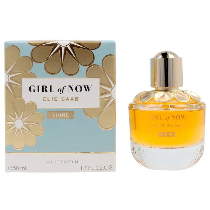Elie Saab Girl Of Now Shine Eau de Parfum 50 ml - Fragancia Floral Gourmand con Notas de Mandarina, Almendra y Vainilla