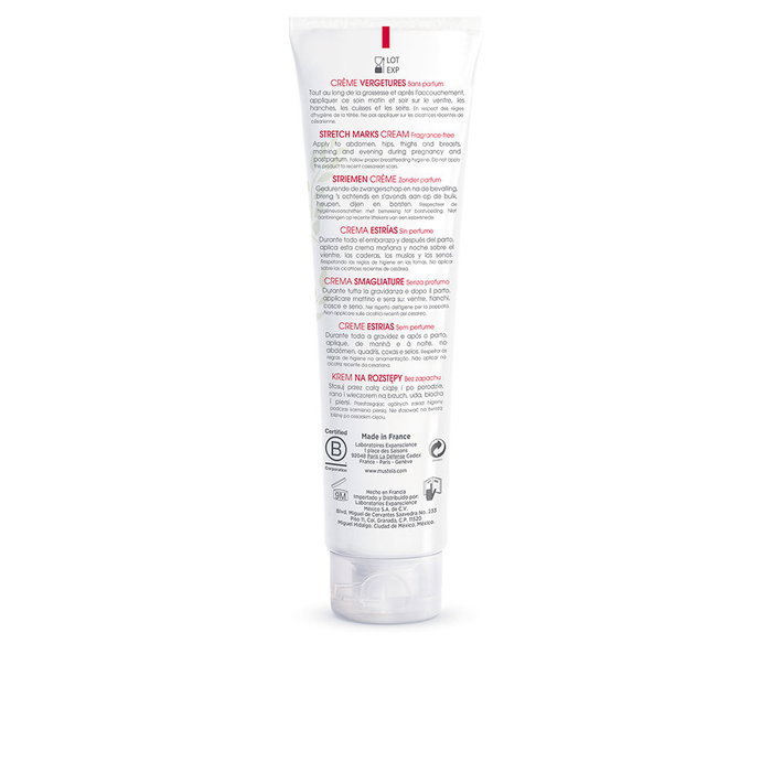 Mustela Crema Prevención Estrías 150ml - Hidratante Tratamiento Antiestrías para Embarazo y Postparto con Aceite de Aguacate