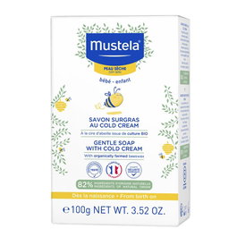 MUSTELA Jabón Supergraso al Cold Cream para Bebé y Niño - 100 gr