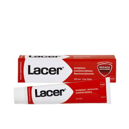 Lacer Pasta Dentífrica 125 ml, Prevención de Caries, Sin Gluten, Acción Antimicrobiana