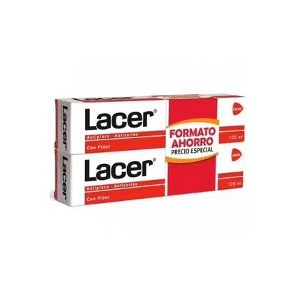 Lacer Pack de 2 pastas dentífricas de 125 ml Lacer Pack de 2 pastas dentífricas de 125 ml