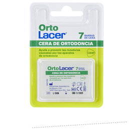 Lacer ORTOLACER Cera de Ortodoncia 7 Barras para Protección de Rozaduras en Aparatos Dentales