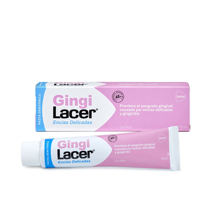 Lacer GingiLacer Pasta Dental 75 ml - Para Encías Sensibles, Antiplaca, Anticaries, Triple Acción