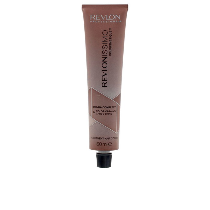 Revlon Revlonissimo Color & Care Tinte de Pelo Permanente - 6 Rubio Oscuro (#6,41) con Ácido Hialurónico y Proteína de Soja - 60 ml